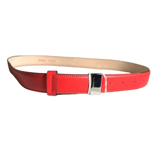 Lancel Cinnabar Red Leather Belt NWT main image 7